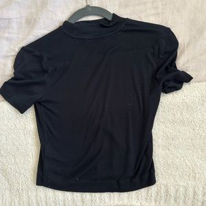 Aritzia high neck black T-shirt